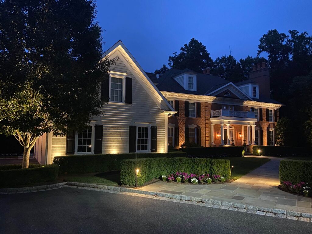landscape lighting installation in Long Island, NY