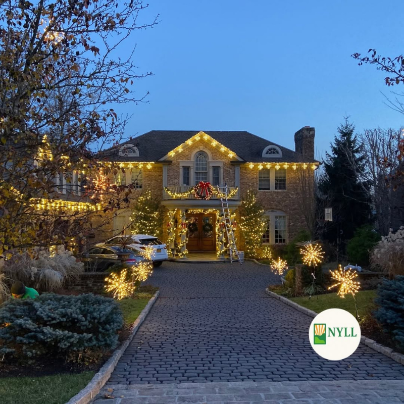 our holiday light install in Chappaqua NY
