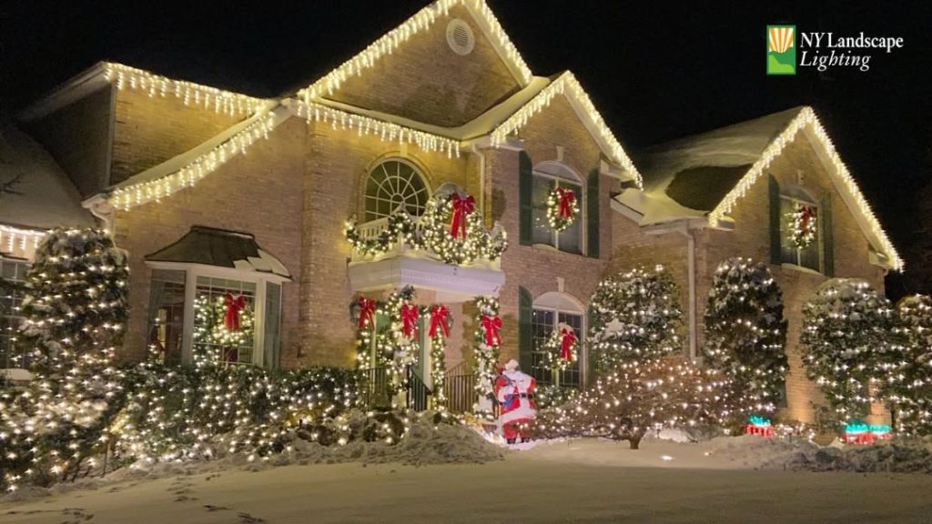 holiday light installation New Canaan, NY