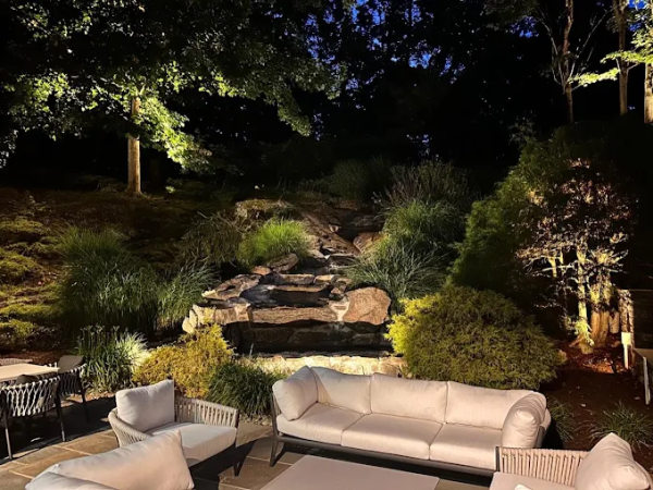 patio light installation in Fairfield County, NY